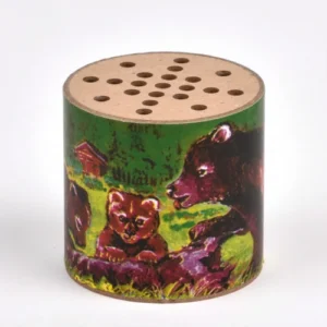 Antik im Hartpappe Gehäuse L - Bärenmotive