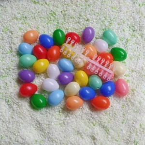 36 Mini-Ostereier aus Kunststoff in bunten Farben