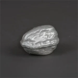 Befüllbare Walnuss – Silbergrau glänzend