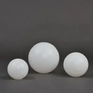 3er-Set Deko-Kugeln (weiß) – Ø 20, 15, 12cm mit Deckel