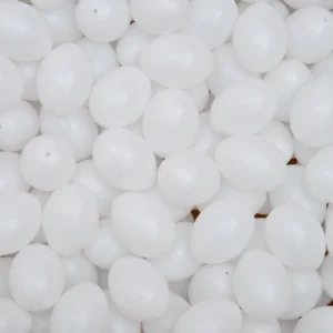 100er Großpackung Weiße Kunststoff-Ostereier (60 mm)