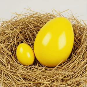 XXL Riesen Osterei (24 cm) – Strahlendes Gelb für Sonnige Akzente