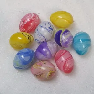 Handmarmoriertes Ostereier-Set (10 St.) 10 cm