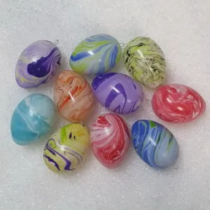 Handmarmoriertes Ostereier-Set (10 St.) 8,0cm