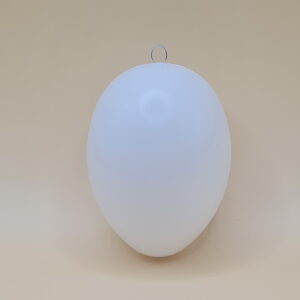 Osterei weiß 14cm mit Metallöse  "Petit-DIY"