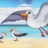 V02 Möwen am Strand